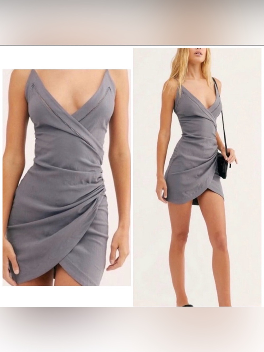 Free People Dylan Wrap Mini Dress Size XS